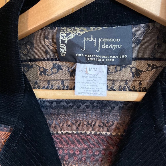 Vintage abstract corduroy button up - Picture 4 of 4